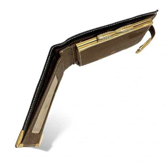 RARE & UNIQUE Vintage GUCCI Bi-Fold Two-Tone Leather Wallet Made in Italy - Picture 9 of 13